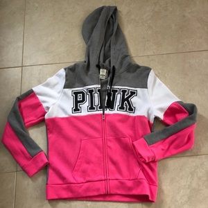 Vs pink zip hoodie